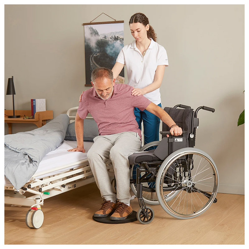 Glidbräda med svängd form i blå polyetylen