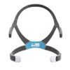 Resmed huvudband AirFit F40 – mjukt grått skumband CPAP-mask reservdel huvudband med blå AirFit F40-etikett