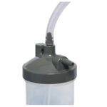 Närbild på befuktarens lock och slanganslutning