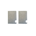 Yuwell Filter YH-680 2-Pack – två grå rektangulära standardfilter i filt med urtag