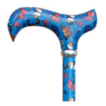 Classic Canes justerbar käpp derbygrepp Animal Friends djurmotiv tre varianter fjärilar ställbar 73-95 cm aluminium