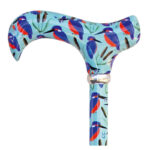 Justerbar käpp med fågelmotiv kungsfiskare - Classic Canes derby käpp i aluminium