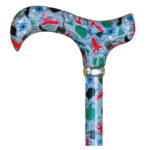 Justerbar käpp derby Magic Patterns regnbåge surrealistiskt mönster ställbar 73-95 cm aluminium