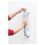 Vitt 49 cm badrumshandtag i rostfritt stål med vakuumsugpropp och färgindikator, bild 3