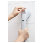 Vitt 49 cm badrumshandtag i rostfritt stål med vakuumsugpropp och färgindikator, bild 4