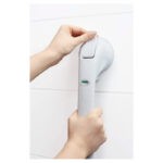 Vitt 49 cm badrumshandtag i rostfritt stål med vakuumsugpropp och färgindikator, bild 5