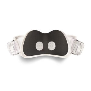 Resmed mjukdel AirTouch N30i med textilklädd yta och maskram sedd framifrån, reservdel näsmask CPAP
