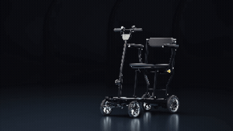 eFOLDi Compass – 360-graders CGI-animation av hopfällbar elscooter eFOLDi Compass hopfällbar elscooter 360-graders vy