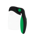 Svart och grönt vikbart handförstoringsglas ihopfällt