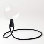 RBP förstoringsglas neck magnifier – rund transparent lupp med svart halsrem för hängande användning