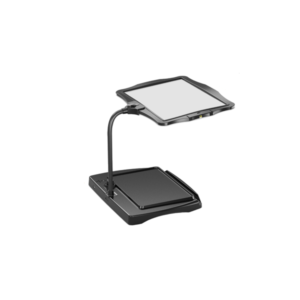 RBP Förstoringsskärm Fresnel fristående – svart LED-lupp med stor Fresnel-lins på böjbar hals och bordsbas