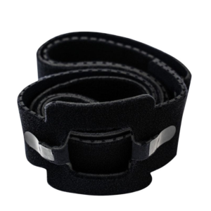 Night Shift bröstbälte sömnpositionerare för lägesberoende sömnapné behandling – tillbehör från Advanced Brain Monitoring i svart elastiskt tyg