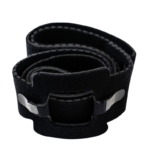 Svart elastiskt bröstbälte i XXL-storlek med plastficka för enheten