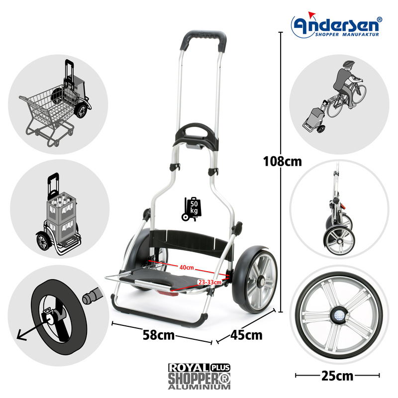 Royal Plus-chassi med 25 cm kullagerhjul och HängFix