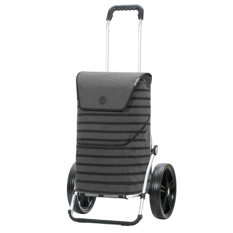 Andersen Royal Jelke 29 cm antracit Andersen Shoppingvagn Royal Jelke 29 cm i antracit med svarta ränder och whisper kullager-hjul