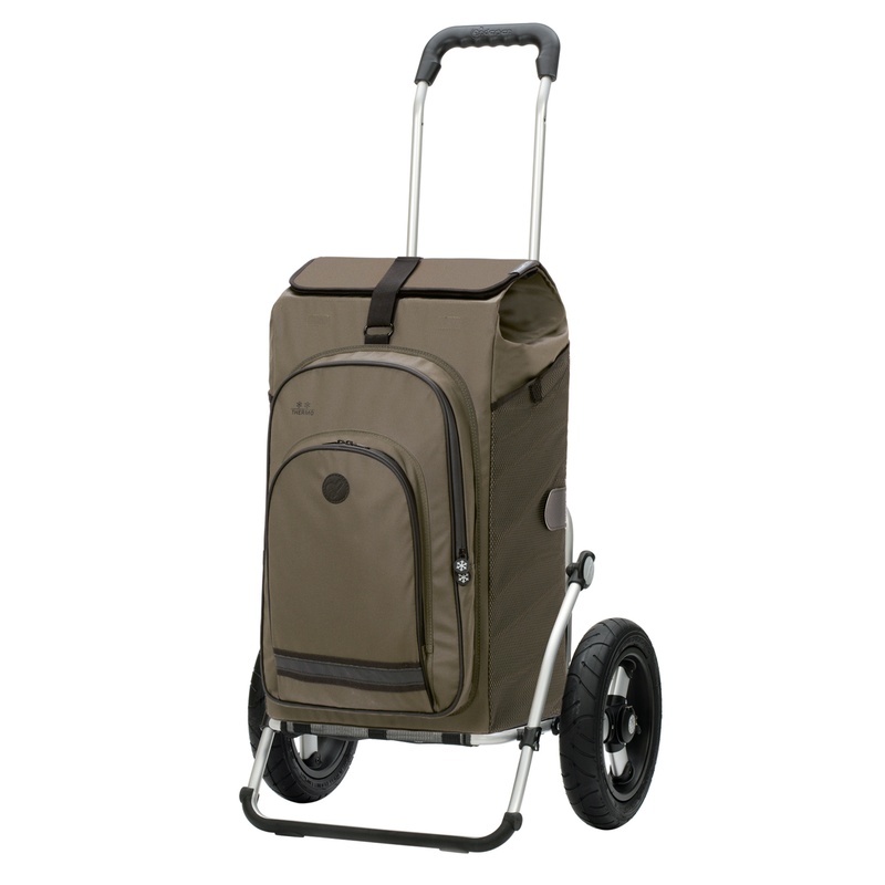 Andersen Shoppingvagn Royal Hydro 3.0 i olive med 29 cm kullager-lufthjul och vattenavvisande säck