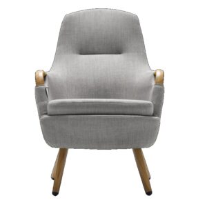 Grå Lets Sit Up sett snett framifrån i sittposition utan upplyft sittyta
