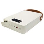 iRun Power M-300 CPAP-batteri iRun Power M-300 CPAP-batteri — bärbart reservbatteri, sett från port-sidan med LCD-skärm