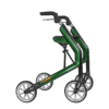 Lets Be Free rollator kolfiber i grönt, sedd från sidan med sits och kolfiberrör