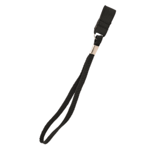 Gastrock handledsband till käpp i svart – rem i flätad polyester med resår, finns i brun eller svart